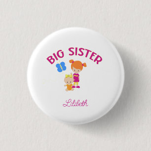 Big Sister med Baby Sister Personlig-knapp Knapp
