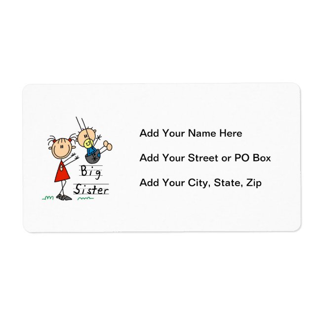 Big Sister med lille Brother-gåvor Fraktsedel (Framsidan)