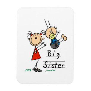 Big Sister med lille Brother-gåvor Magnet