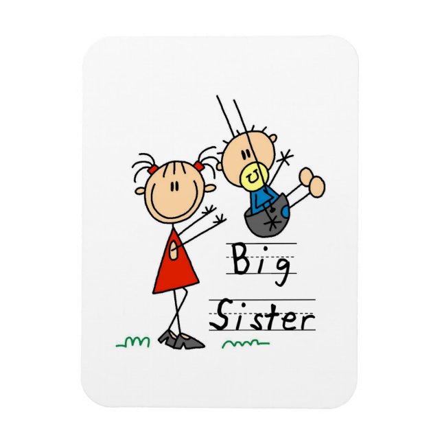 Big Sister med lille Brother-gåvor Magnet (Vertikal)
