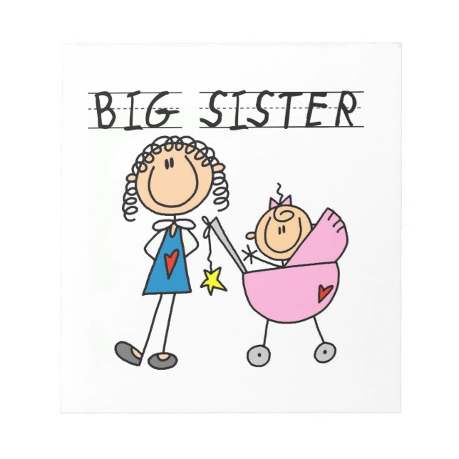 Big Sister med små sister-gåvor Anteckningsblock (Framsida)