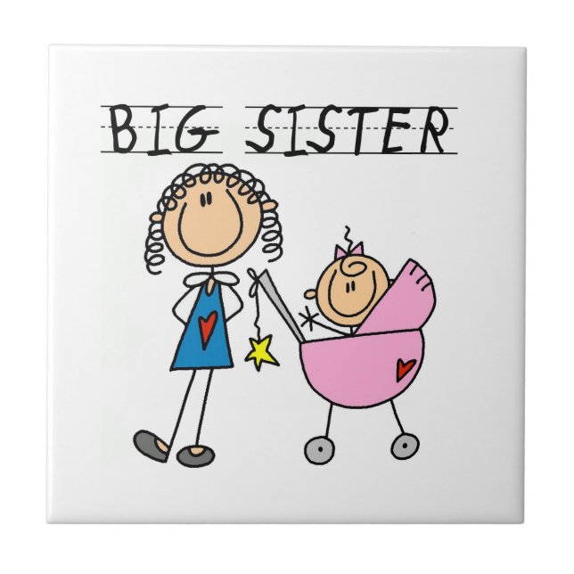 Big Sister med små sister-gåvor Kakelplatta (Framsidan)
