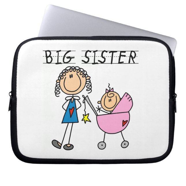 Big Sister med små sister-gåvor Laptop Sleeve (Framsidan)