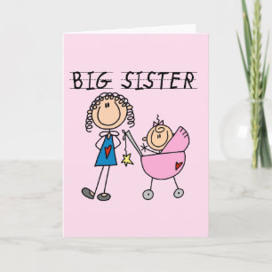 Big Sister med små sister T-shirts och presenter Kort