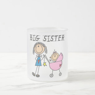Big Sister med små T-shirts och presenter Frostad Glasmugg