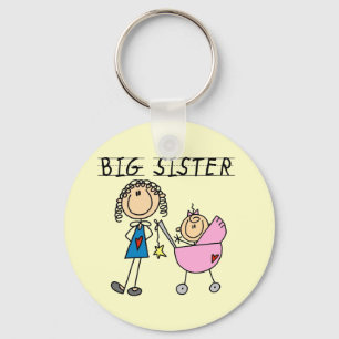 Big Sister med små T-shirts och presenter Nyckelring