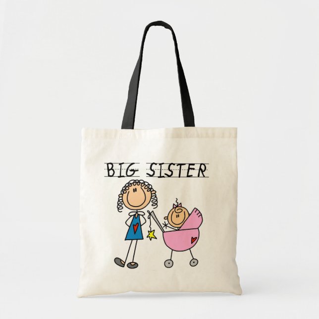 Big Sister med små T-shirts och presenter Tygkasse (Framsidan)