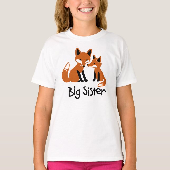 Big Sister - Mod Fox-familjens annonsering t-shirt (Framsida)