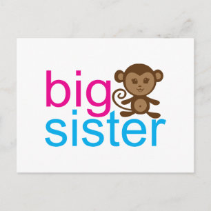 Big Sister Monkey Vykort