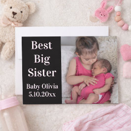 Big Sister New Syskon Photo Birth Notice Meddelande