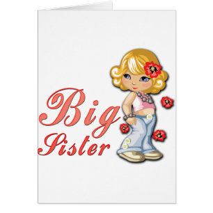 Big Sister och Flowers Hälsningskort