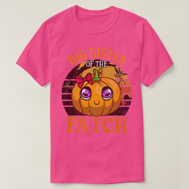 Big Sister Of The Patch Family Group Halloween 550 T Shirt (Design framsida)