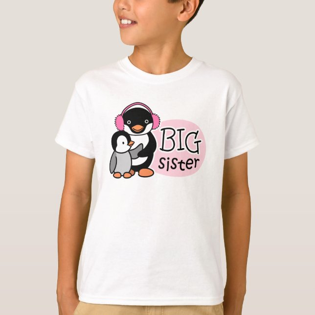 Big Sister Penguin T-Shirt (Framsida)