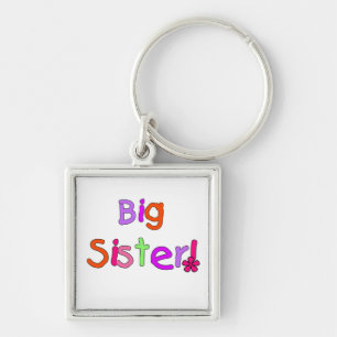 Big Sister-presenter Fyrkantig Silverfärgad Nyckelring