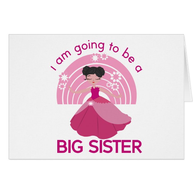 Big Sister Princess Hälsningskort (Framsidan Horizontal)