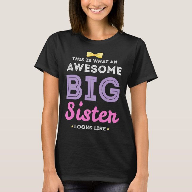 Big Sister Promotion Announcement Pregnancy Reveal T Shirt (Framsida)