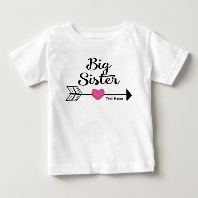 Big Sister Rosa Arrow Personlig Shirt Tröja (Framsida)