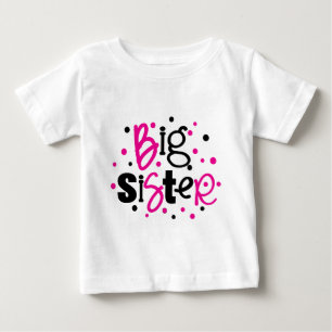 BIG SISTER rosa Black Polkadot T-shirt