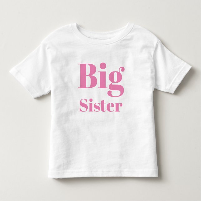 Big Sister Rosa brev Flickans T-Shirts (Framsida)