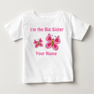 Big Sister Rosa Butterfly Personlig T Shirt
