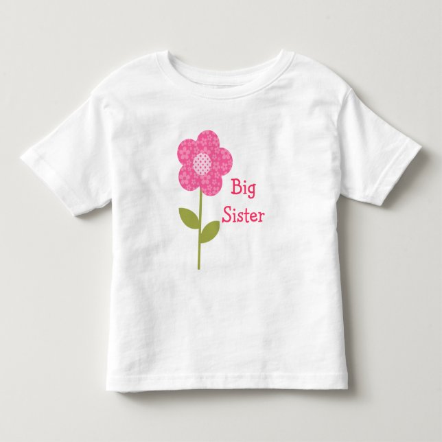 Big Sister Rosa Flower Shirt Tröja (Framsida)