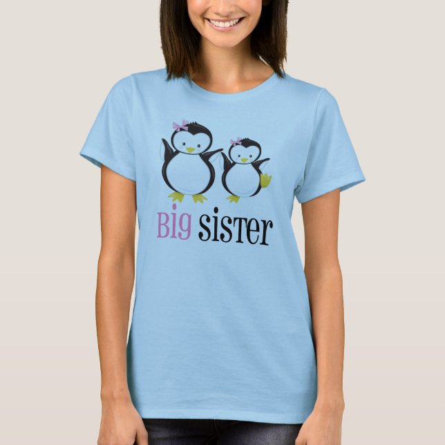 Big Sister Rosa Penguin T-shirt (Framsida)