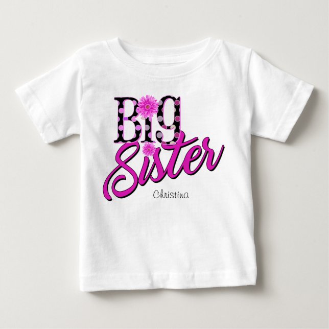 Big Sister Rosa Polka dots Tee (Framsida)