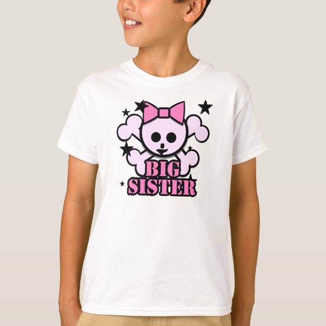 Big Sister Rosa Skull T-shirt (Framsida)