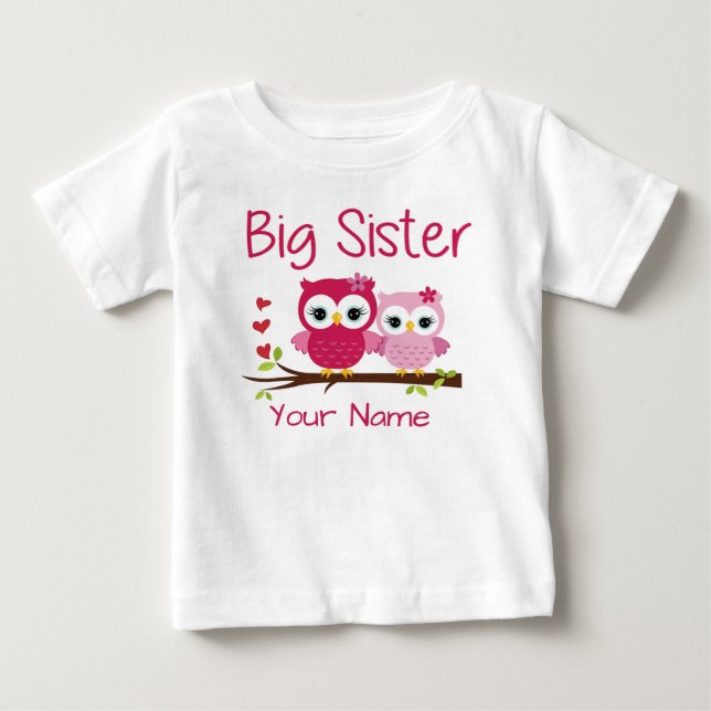 Big Sister Rosa Uggla Personlig T Shirt (Framsida)
