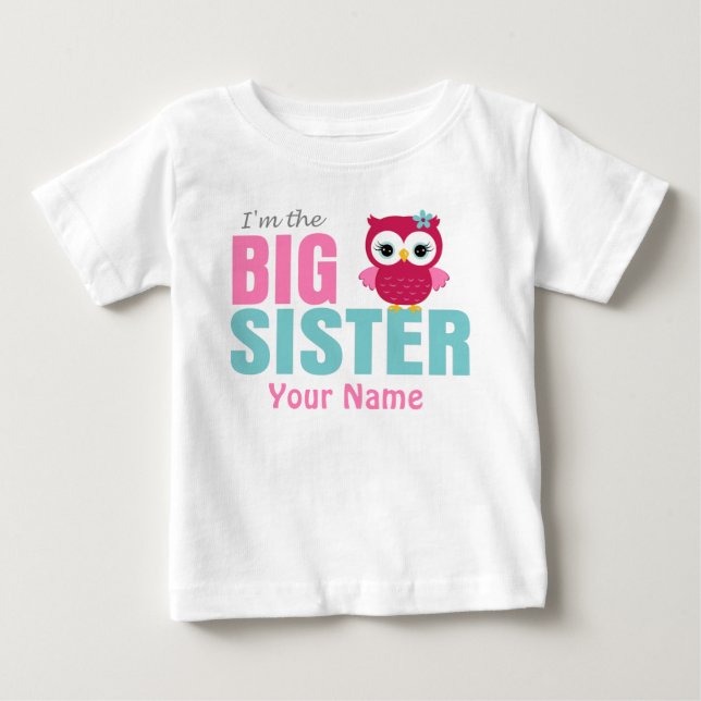 Big Sister Rosa Uggla Personlig T Shirt (Framsida)