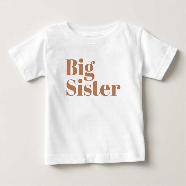 Big Sister | Rust Matching Syskon-familjen T Shirt (Framsida)