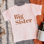 Big Sister | Rust Matching Syskon-familjen T Shirt<br><div class="desc">personlig med stor anpassningsbar i trendigets moderna teckensnitt. Perfekt för ett gravid-meddelande eller en gåva till äldre syskon när nyfödd bebis kommer! Använda designen verktyg om du vill redigera färg eller lägga till egen text och egna foton för att skapa en av anpassningsbarnas t-shirt-design. Välj bland en mängd olika t-shirts,...</div>