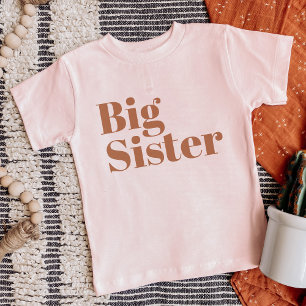 Big Sister Rust Matching Syskon-familjen T Shirt