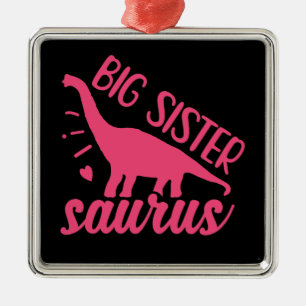 Big Sister Saurus i Rosa Julgransprydnad Metall