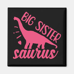 Big Sister Saurus i Rosa Magnet