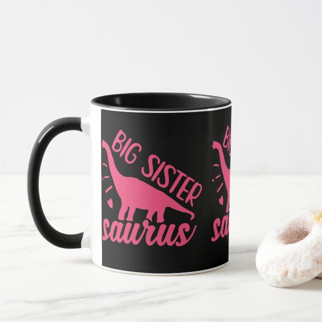 Big Sister Saurus i Rosa Mugg (Med munk)