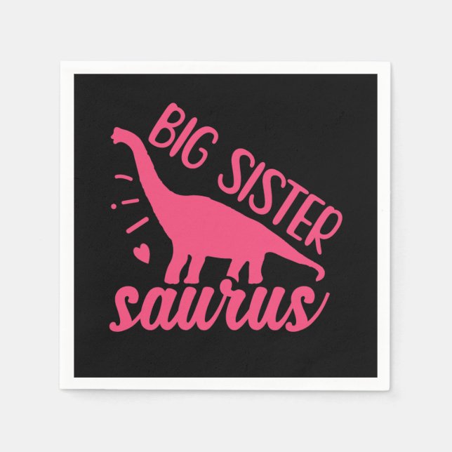 Big Sister Saurus i Rosa Pappersservett (Framsidan)