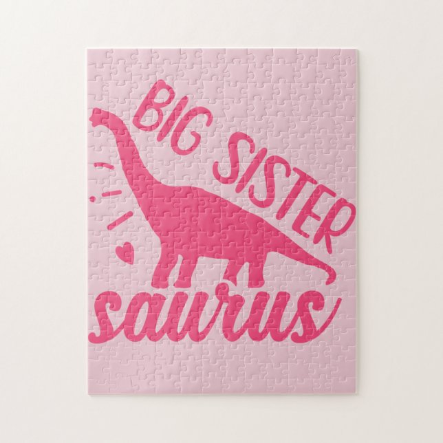 Big Sister Saurus i Rosa Pussel (Vertikal)