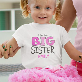 Big Sister Shirt Girl Cute Whimsical Modern T Shirt