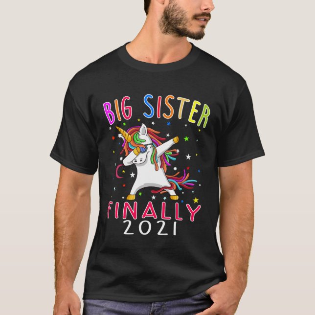 Big Sister slutligen 2021 Unicorn T Shirt (Framsida)