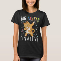 Big Sister Slutligen Cat Shirt - Kattskjorta för f