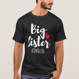 Big Sister slutligen Kids Sisters Småbarn Boy Girl T Shirt