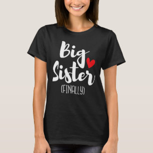 Big Sister slutligen Kids Sisters Småbarn Boy Girl T Shirt