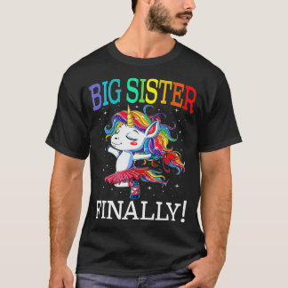 Big Sister slutligen Unicorn Unicorn för Girl T Shirt