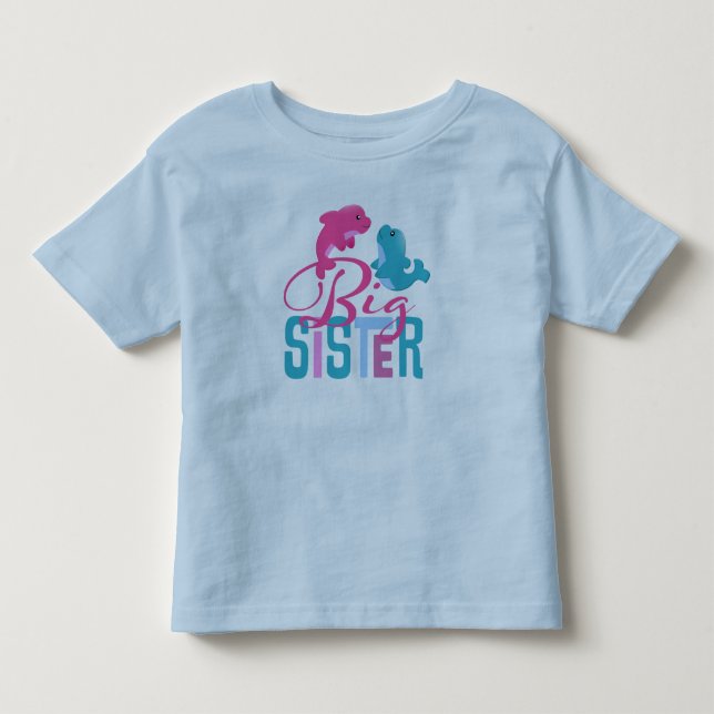 Big Sister Småbarn Ringer T-Shirt (Framsida)
