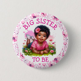 Big Sister som ska vara | Flickans Blommigt Baby S Knapp