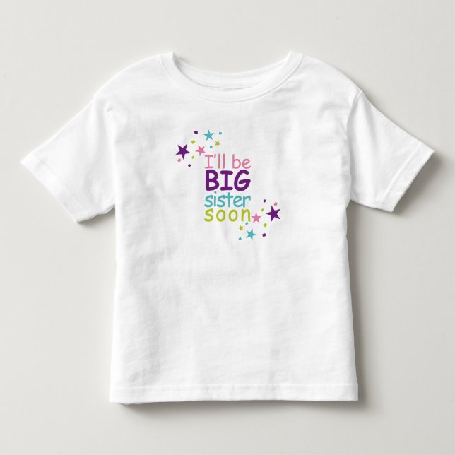 Big sister soon stars tee shirt (Framsida)