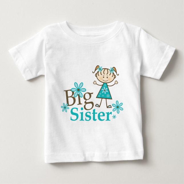 Big Sister Stick figur T-shirt (Framsida)