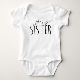 Big Sister | Svart fetstil T-shirt