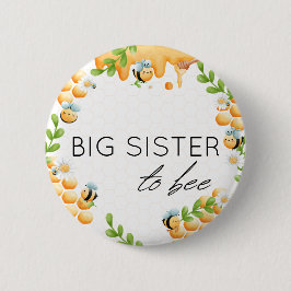 BIG SISTER till Bee Honung Humla Baby Shower Knapp
